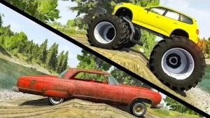 Beamng drive - Большие колеса против маленьких