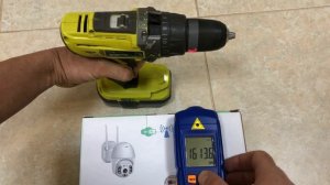 Проверяем обороты. Шуруповерт Ryobi R18PD3