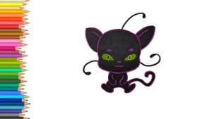 Как нарисовать кота Плагга Квами из Леди Баг 🐈