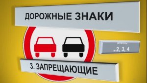 Экзаменационные вопросы с запрещающими знаками. Категория АВМ. Вопросы № 2,3,4 билетов.