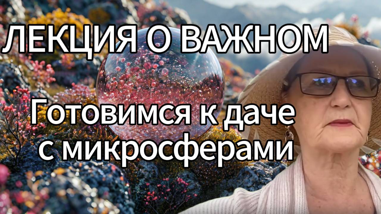 Лекция о важном. Готовимся к даче с микросферами.