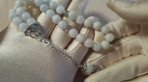 Мусульманские четки из лунного камня 03/33