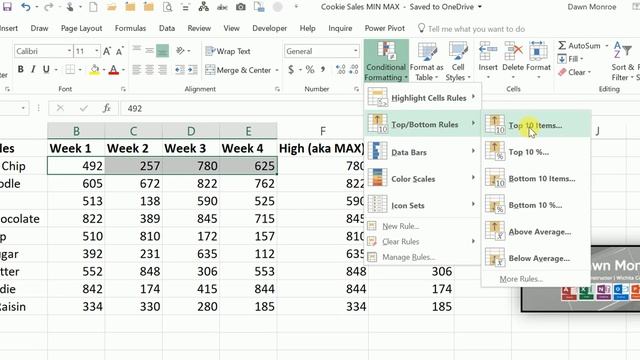 Microsoft Excel MIN & MAX Functions