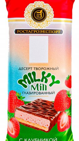 РОСТАГРОЭКСПОРТ ДЕСЕРТ ТВОРОЖНЫЙ ГЛАЗИРОВАННЫЙ MILKY MILL С КЛУБНИКОЙ  #обзор #shorts