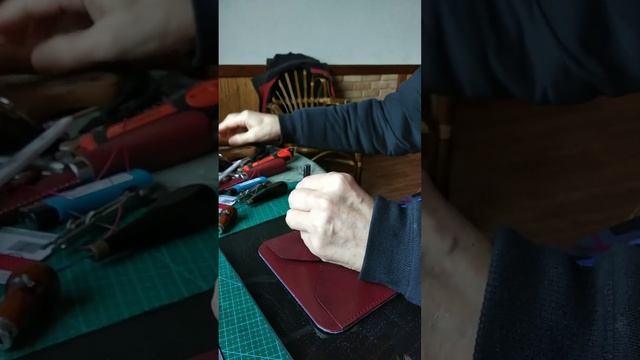 Кошелек на две молнии из натуральной кожи ручной работы смотреть онлайн