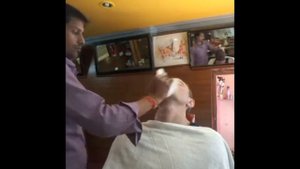 Бритье лица по индийски / GOA shaving