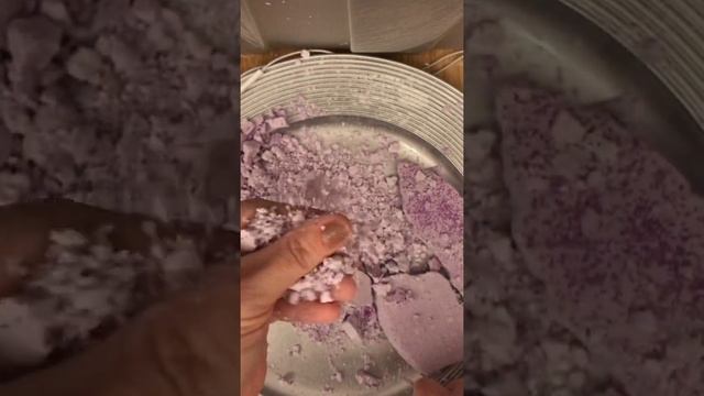ASMR purple glitter shave