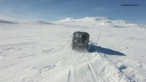 Снегоболотоходы ХИЩНИК в зимних горных условиях.
