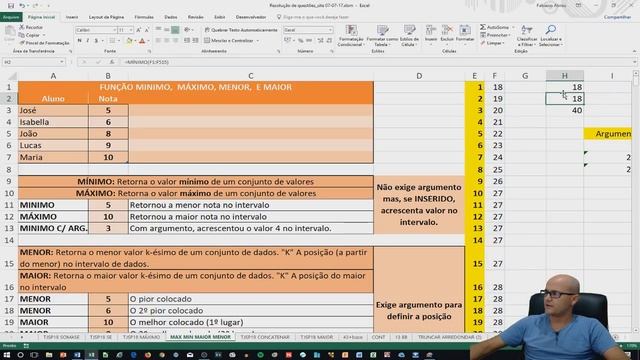 Aula 12 Informática TJSP 2018 Excel 2016 [Prof. Fabiano Abreu] смотреть онлайн