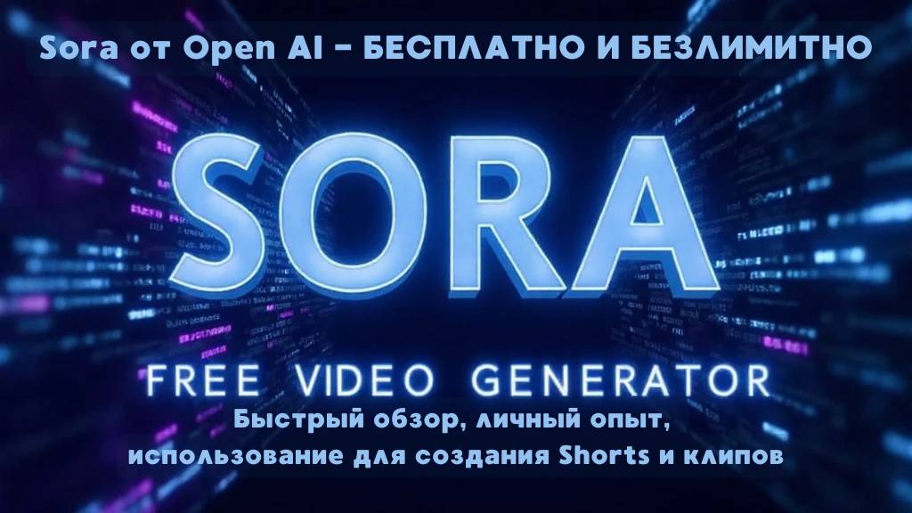 Sora OpenAI – бесплатный генератор видео! Разбор и мой опыт