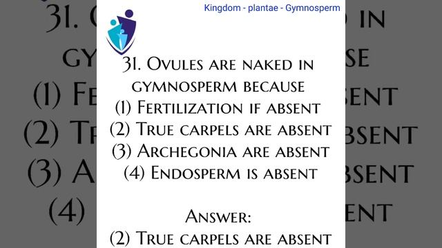 Kingdom plantae Gymnosperm question and answer смотреть онлайн
