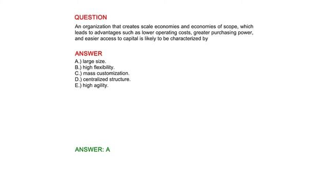 An organization that creates scale economies and economies of scope, which leads to advantages... смотреть онлайн