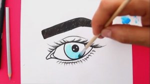 Как нарисовать и раскрасить ГЛАЗ