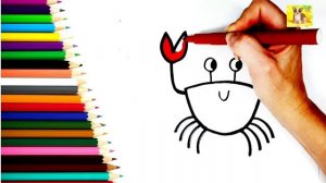 Как нарисовать Краба/Просто рисовать Краба#милыерисунки