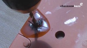 Установка системы смазки на шину