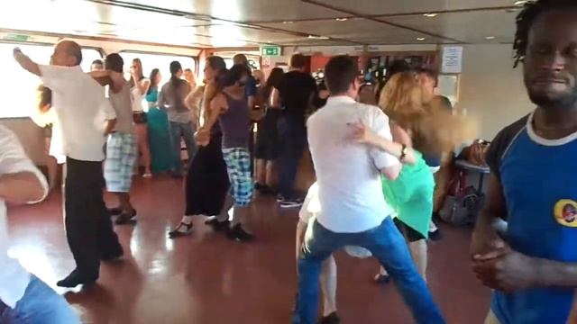Brazilian Zouk Lambada Social Dancing Part 4 Zouk Mania River Thames Party London UK July 2013