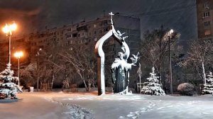 Оренбург.   Снежное утро  21. 12. 21.  Видео Виктор Поживин