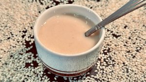 Кунжутная паста "Тахина" - для постного меню, для салатов, соусов, курицы и рыбы.