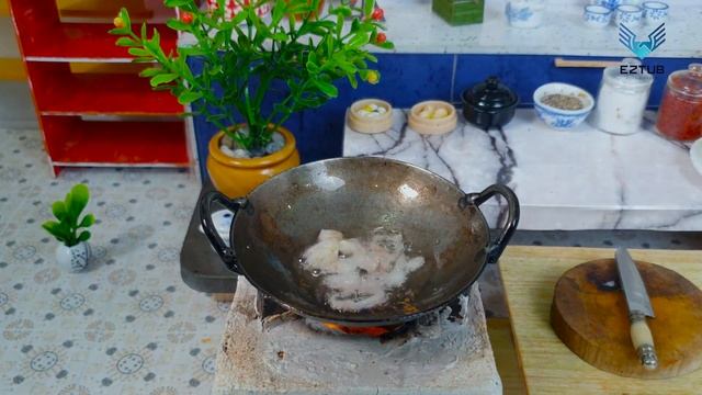 Miniature Cooking Rice Tuna With Vegetables And Oyster Sauce Recipe / How To Make Rice Tuna смотреть онлайн
