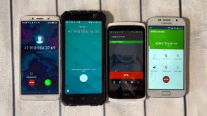 Incoming Call Four Samsung S7 edge & Honor 8A vs HTS & Oukitel waterproof