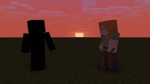 Анимация в майнкрафте. Малиновый закат.