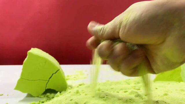 ASMR Baking Soda Crunchy Green Pieces Crumble #AsmrCrushCrunchy