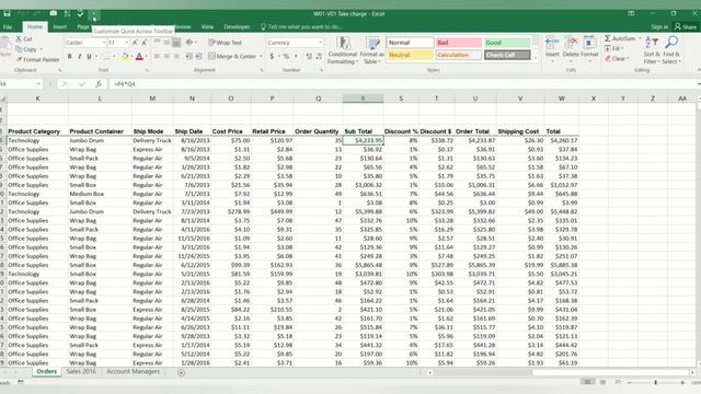 Excel Beginner Course - Lesson 1:  Introduction, Taking charge of Excel