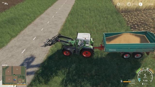 Уборка урожая с полей - Farming Simulator 19 #40 (Без модов) смотреть онлайн