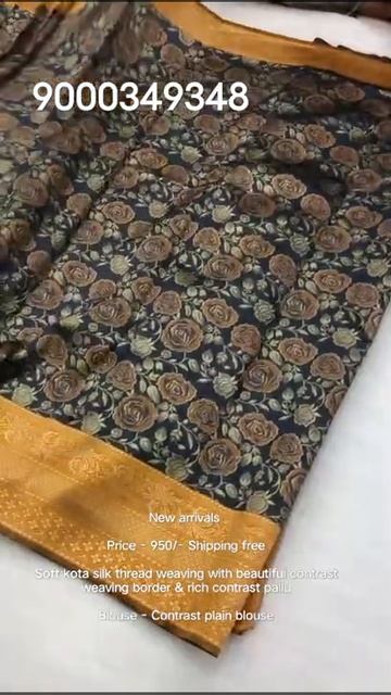 New arrivals 50/- Shipping freeSo ka ilk thread weaving with beautiful contrast #ammarecipes