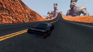 Dangerous Jumping Over Canyon With Zombies - Beamng Drive Game