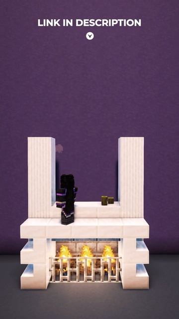 The Alabaster - Super simple fireplace build - Minecraft #shorts смотреть онлайн