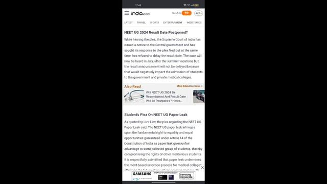 neet 2024 latest news today/reneet exam 2024/ results dates declared/answer key 😱😱😱#neet2024