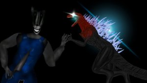 Godzilla Bloodth (horror) VS Wolf (horror)