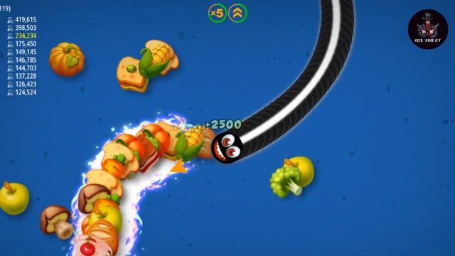 WOARMZONE IO | I GIANT SLITHER CRAZY SNACK 🔝 1 || WOARMZONE SNACK BEST PLAYER GAMEPLAY @vsboy420