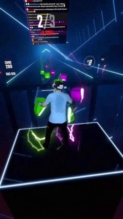 I need to play Beat saber exclusively in a black T-shirt #beatsaber #vrgames #twitch #битсейбр #виар