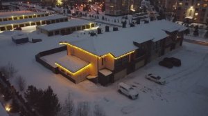 Новогодняя подсветка таунхауса в Кемерово