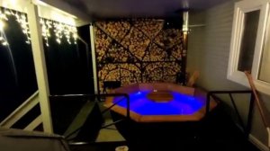 Банный чан с подстветкой на веранду