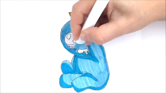 How to Draw and Paint Rainbow Friends Baby Blue - Roblox