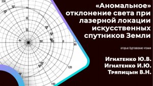 «Аномальное» отклонение света при лазерной локации искусственных спутников Земли
