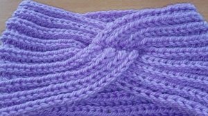Из одного полотна вяжем красивую повязку