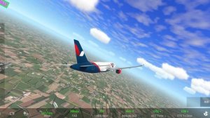 Взлёт Airbus 320-200 Azur air из Домодедово в РФС