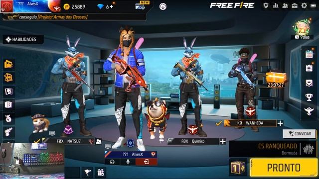 FREE FIRE AO VIVO JOGANDO COM INSCRITOS