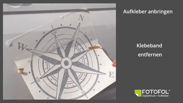 Kompass. Autoaufkleber Montageanleitung смотреть онлайн