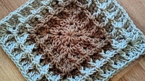 Вяжем рельефный квадрат крючком смотреть онлайн