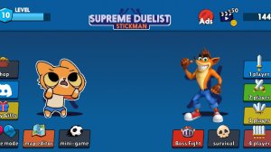 Симбочка пимпочка против Крэша бандикута в stickman duelist