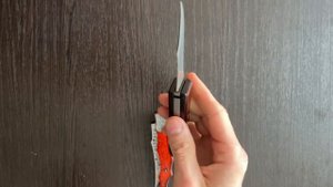 Зоновский самодельный нож ИТК Зекпром Щечка Кнопарь Обзор ножей с барахолки