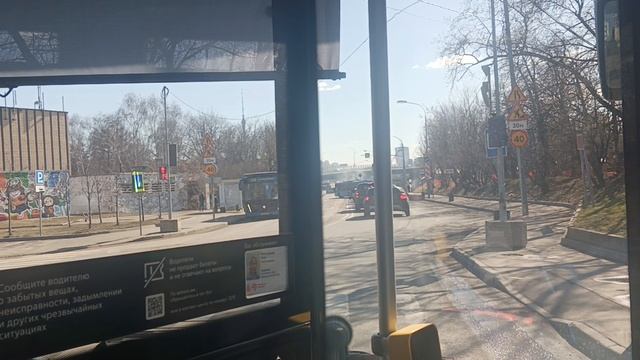поездка на электробусе КамАЗ  6282 по маршруту   мост Октябрьской ЖД м петровское разумовская