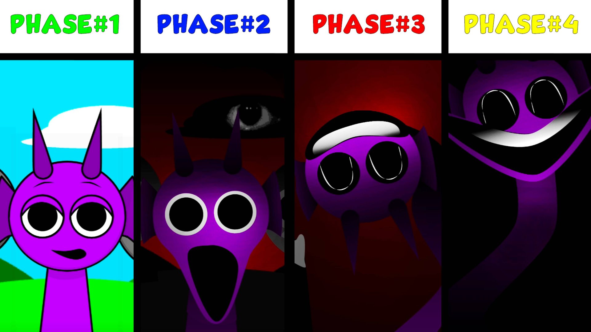 SPRUNKI - СПРУНКИ каждый Отдельно Фаза 1 против Фаза 2, Фаза 3, и Фаза 4 смотреть онлайн