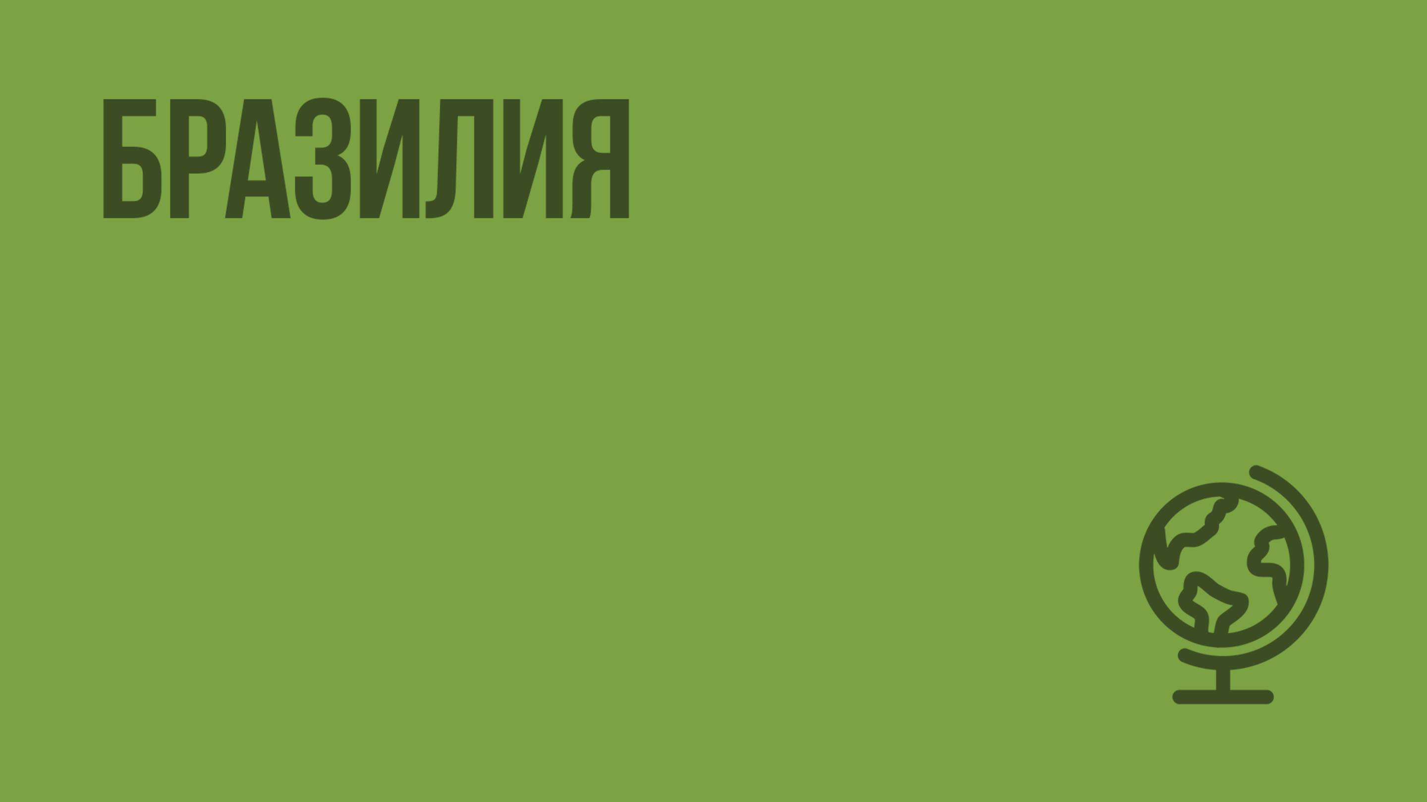 Бразилия. Видеоурок по географии 7 класс