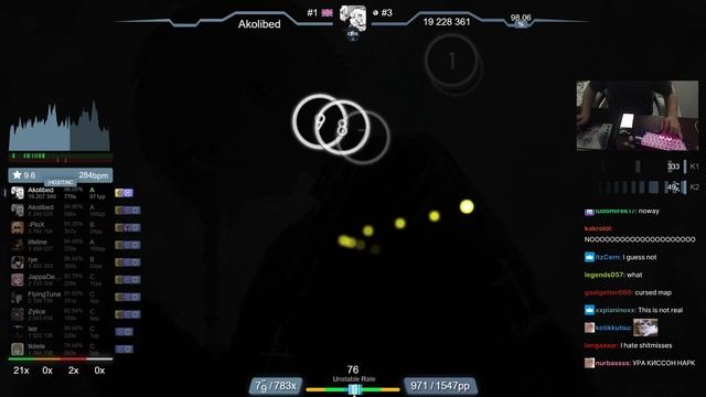 🔴 10.1⭐ Akolibed | Foreground Eclipse - To The Terminus [Extreme] +HDDT 98.11% (890pp 2❌) - osu! смотреть онлайн